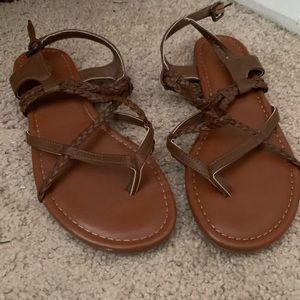 Brown sandals (never worn!)